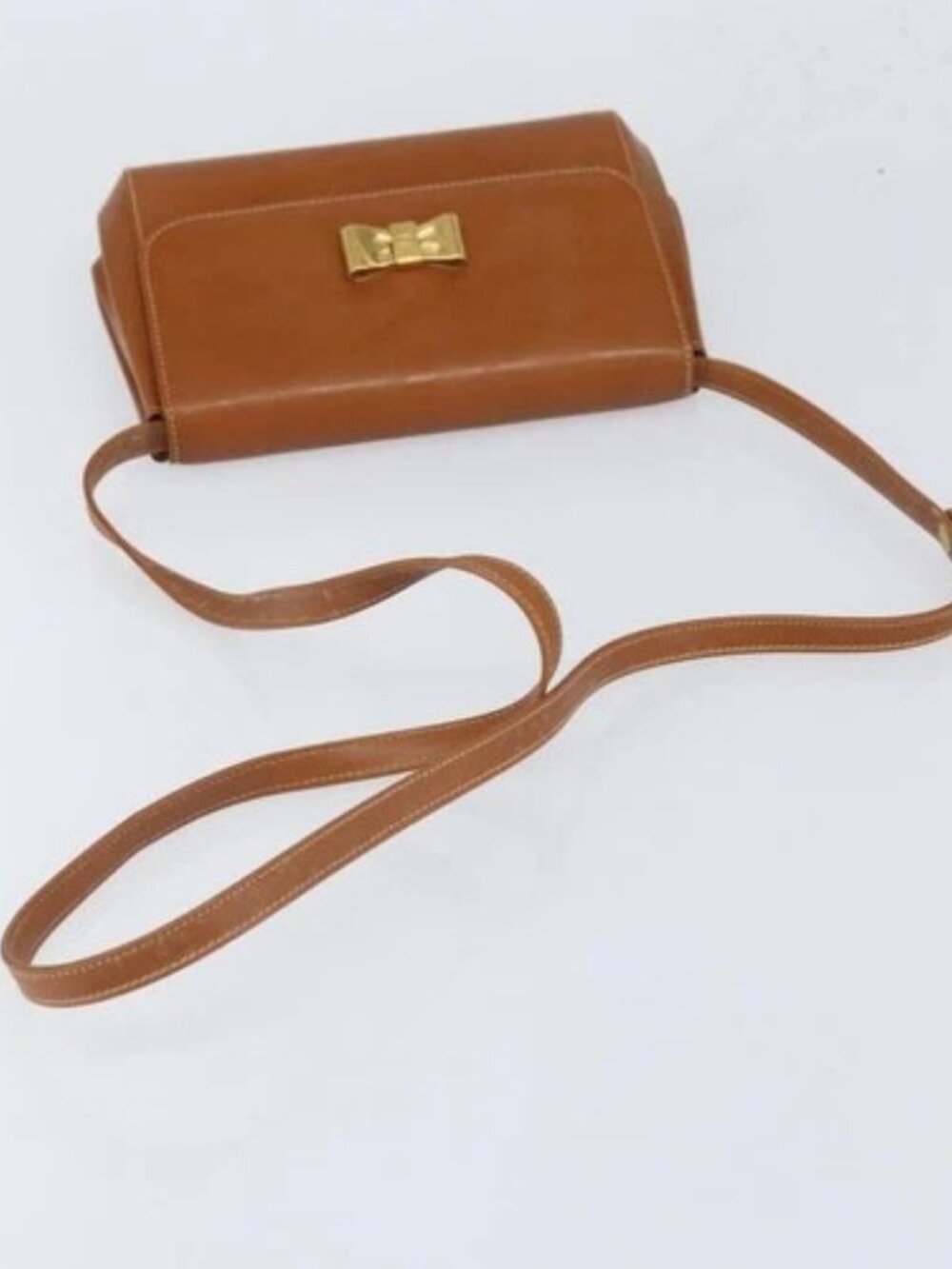 GUCCI Shoulder Bag Leather Brown Gold Auth bs32827 - Picture 7 of 16